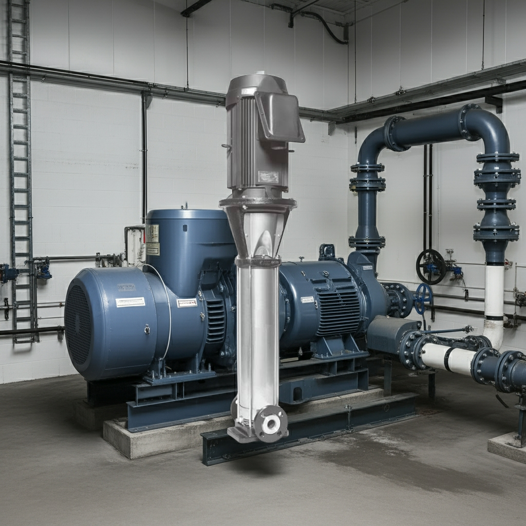 50EVMSL857.5 ｽﾃﾝﾚｽ製立形多段ﾎﾟﾝﾌﾟ荏原 8段7.5kw