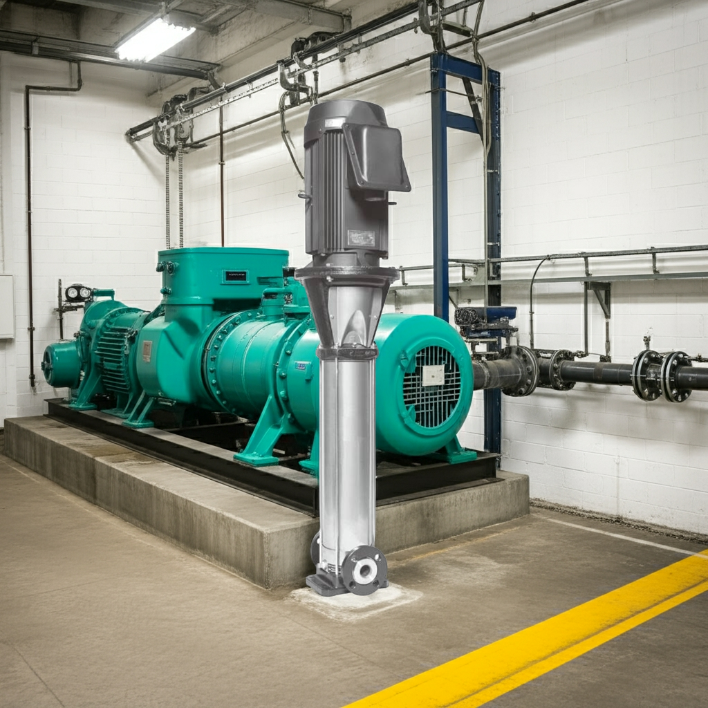 50EVMSL455.5 ｽﾃﾝﾚｽ製立形多段ﾎﾟﾝﾌﾟ荏原 4段5.5kw