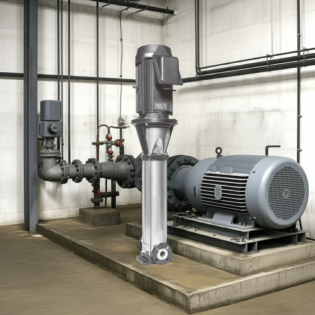 50EVMSL657.5 ｽﾃﾝﾚｽ製立形多段ﾎﾟﾝﾌﾟ荏原 6段7.5kw