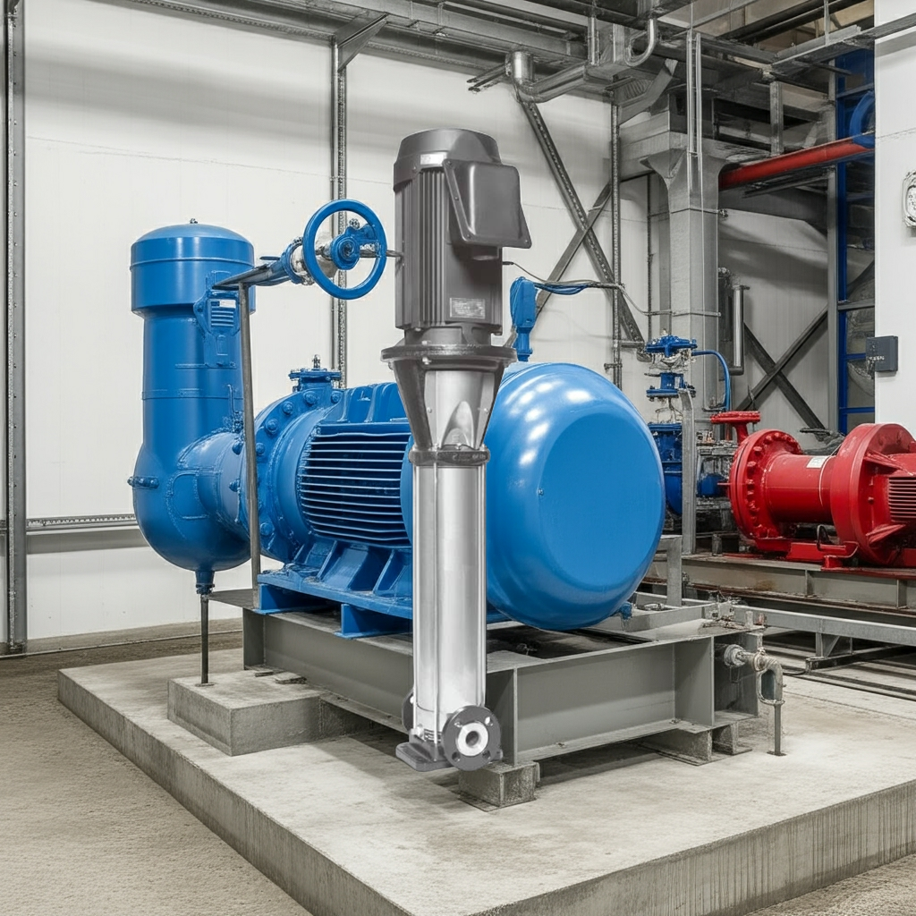 25EVMSL76.55 ｽﾃﾝﾚｽ製立形多段ﾎﾟﾝﾌﾟ荏原 7段0.55kw