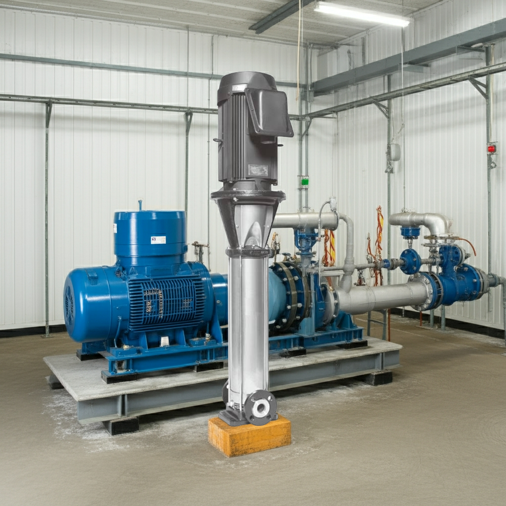 32EVMSL863.0 ｽﾃﾝﾚｽ製立形多段ﾎﾟﾝﾌﾟ荏原 8段3.0kw