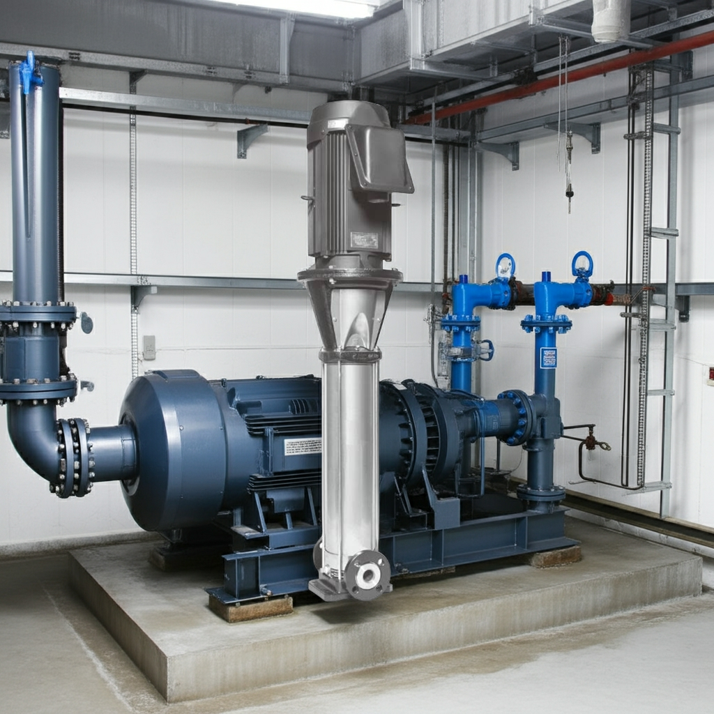 32EVMSL1967.5 ｽﾃﾝﾚｽ製立形多段ﾎﾟﾝﾌﾟ荏原 19段7.5kw