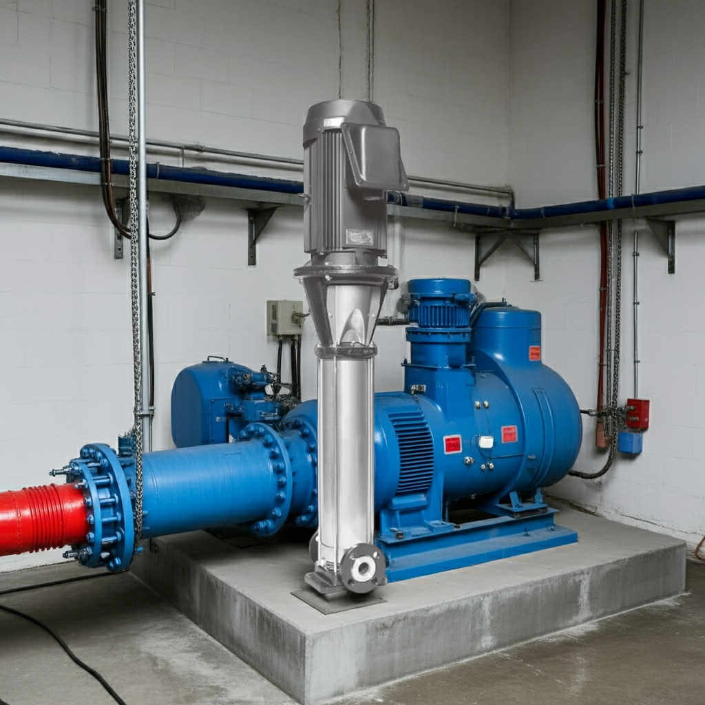 40EVMSL463.0 ｽﾃﾝﾚｽ製立形多段ﾎﾟﾝﾌﾟ荏原 4段3.0kw