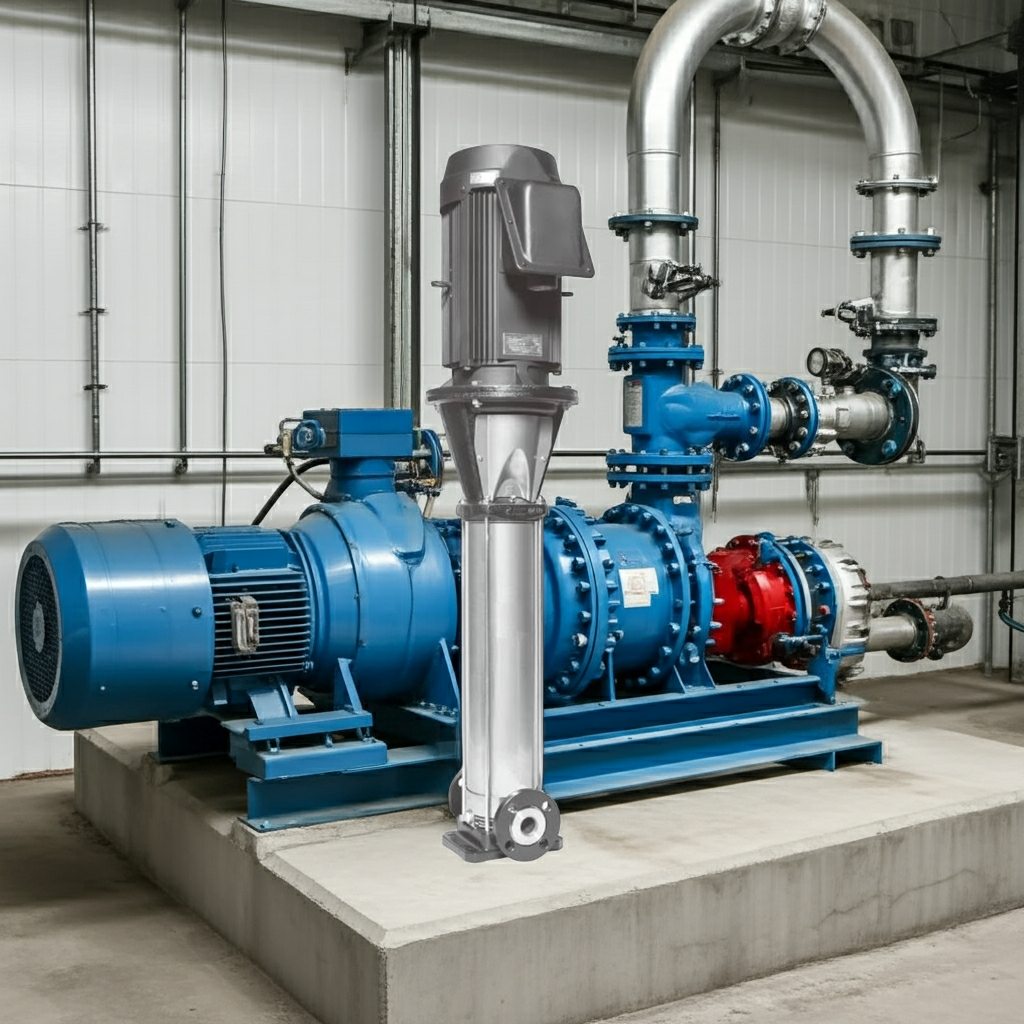 40EVMSL664.0 ｽﾃﾝﾚｽ製立形多段ﾎﾟﾝﾌﾟ荏原 6段4.0kw