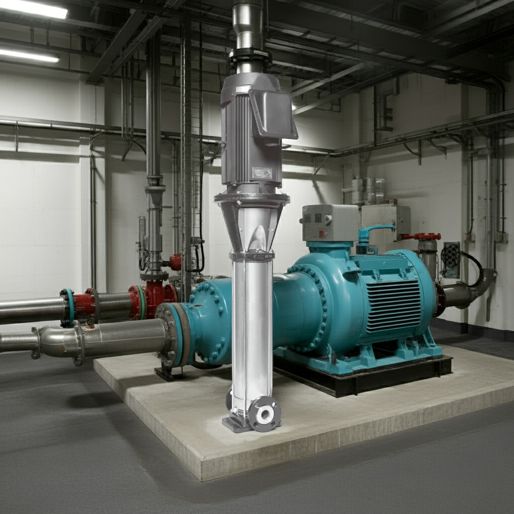 40EVMSL865.5 ｽﾃﾝﾚｽ製立形多段ﾎﾟﾝﾌﾟ荏原 8段5.5kw