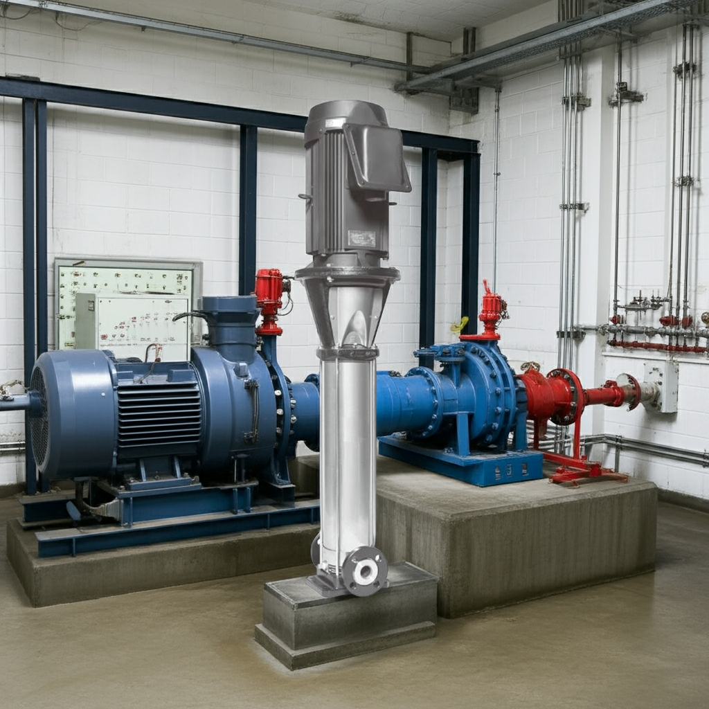 50EVMSL567.5A ｽﾃﾝﾚｽ製立形多段ﾎﾟﾝﾌﾟ荏原 5段7.5kw