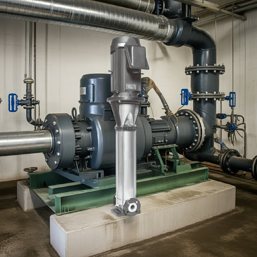 50EVMSL264.0 ｽﾃﾝﾚｽ製立形多段ﾎﾟﾝﾌﾟ荏原 2段4.0kw