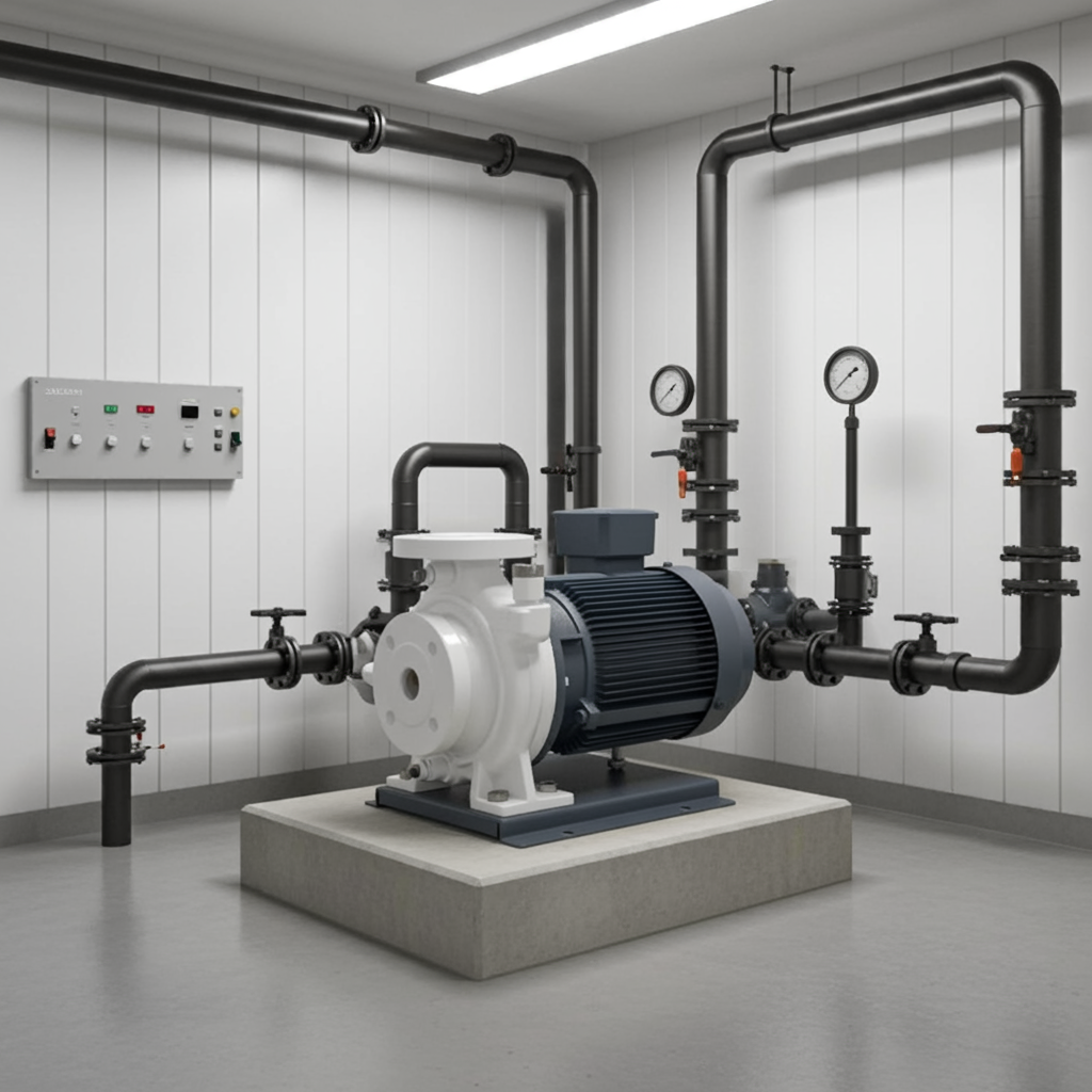32×32FSEDN5.25E nyron coating single suction centrifugal pumpﾅｲﾛﾝｺｰﾃｨﾝｸﾞ製片吸込渦巻ﾎﾟﾝﾌﾟ荏原