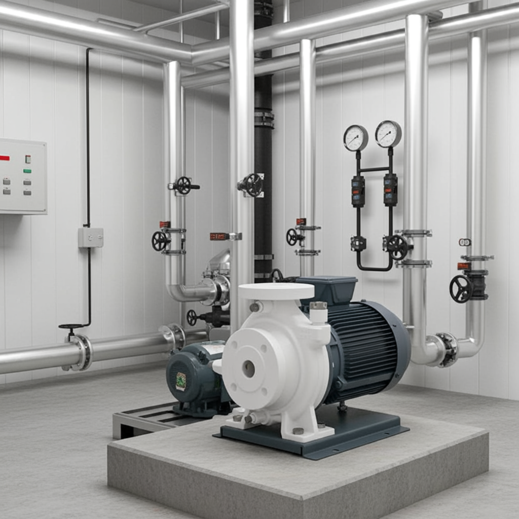 40×32FSFDN5.75E nyron coating single suction centrifugal pump ﾅｲﾛﾝｺｰﾃｨﾝｸﾞ製片吸込渦巻ﾎﾟﾝﾌﾟ荏原
