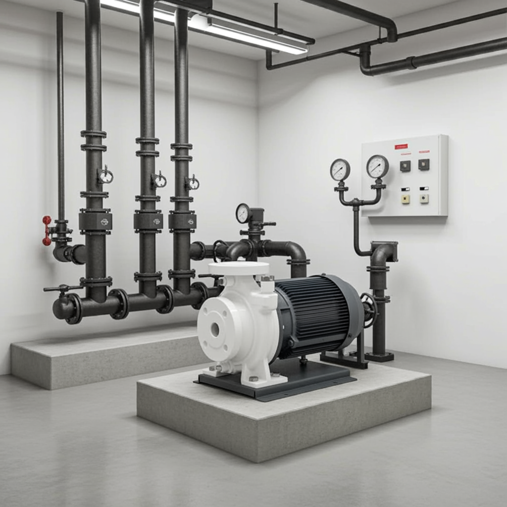 40×32FSEDN6.75E nyron coating single suction centrifugal pumpFSDN型 ナイロンコーティング製 片吸込渦巻ポンプ荏原 60Hz