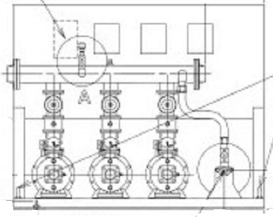50BNEME3.7N ebara inverter pump 推定末端圧力一定台数制御給水ﾕﾆｯﾄ(ｲﾝﾊﾞｰﾀ方式）荏原 3台ローテーション2台並列運転