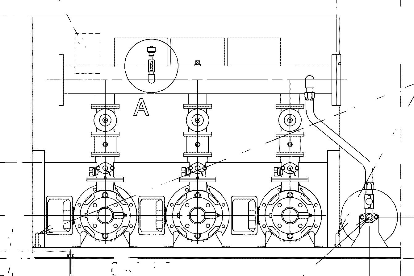 50BNEME5.5AN ebara inverter pump 推定末端圧力一定台数制御給水ﾕﾆｯﾄ(ｲﾝﾊﾞｰﾀ方式）荏原 3台ローテーション2台並列運転