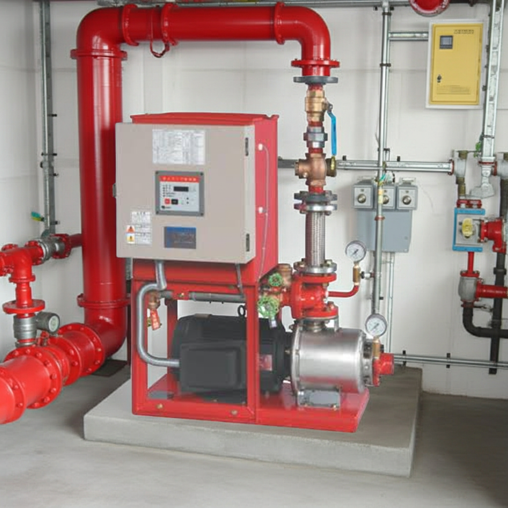 50MEFU457.5 ebara Fire pump unit motor drive type 2 poles 60Hz star delta activation荏原消火ポンプユニット制御盤付きスターデルタ起動